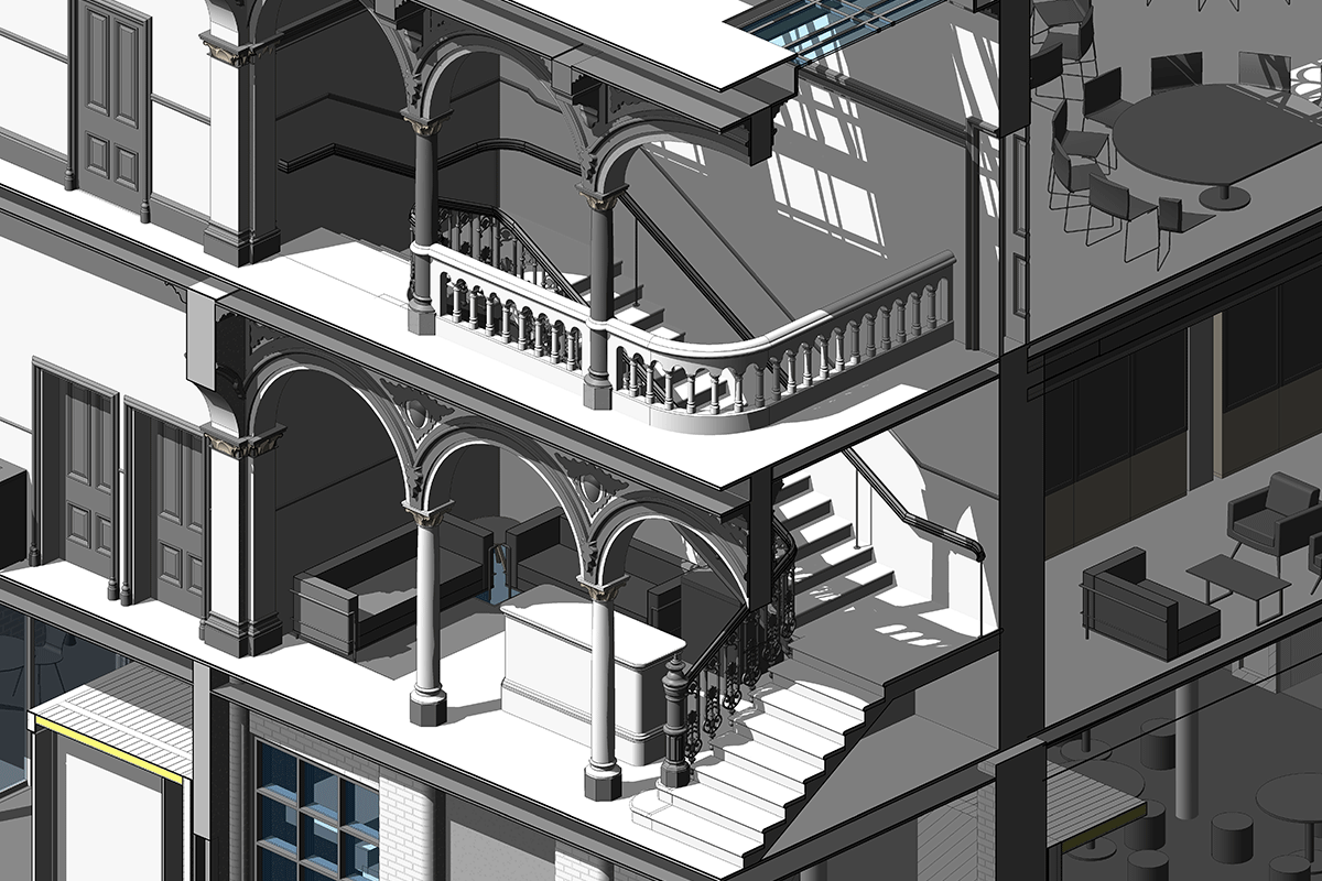 Historically significant stair lobby.